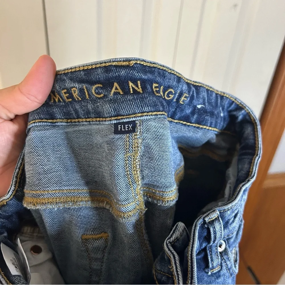 American Eagle AirFlex Distressed Blue Jeans - Picture 5 of 9